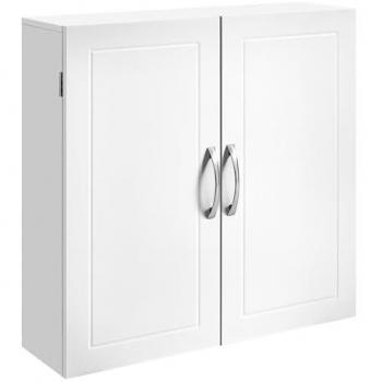 Armario Colgante para Baño VASAGLE con Estantes Ajustables, 30x60x60 cm, Almacenamiento Blanco Nube