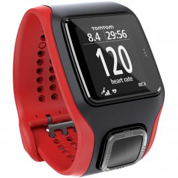 TomTom Multisport Cardio - Reloj GPS de Mano en Color Rojo y Negro
