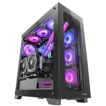 Mars Gaming MC-XP Torre Gaming E-ATX Doble Cristal Templado USB 3.0 Negra, Soporte Refrigeración Líquida Completo, PCIs Verticales, Diseño XXL
