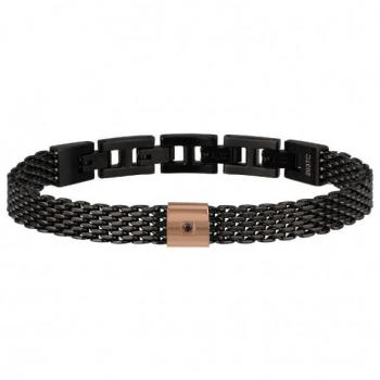 Pulsera de Hombre Breil TJ2956 - Pulsera de acero inoxidable, diseño moderno, cierre de seguridad, acabado pulido y mate, resistente al agua