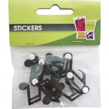 Notas Musicales Adhesivas de Graine Creative 21mm - Blister de 12
