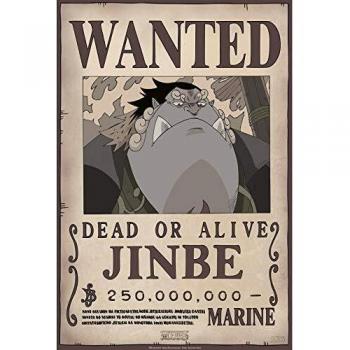 Póster Wanted Jinbe - One Piece 52 x 35 cm