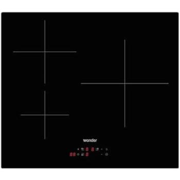 Placa de Inducción 60cm 3 Zonas Cristal Negro WI3602B, Potencia Máx. 6700W, Control Táctil, Función Turbo, Bloqueo y Autodesconexión de