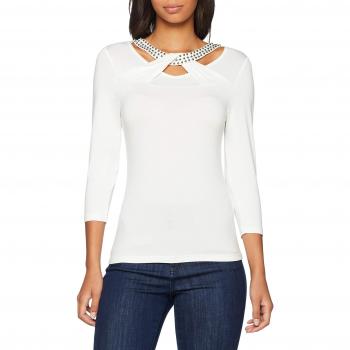 Morgan 182-TAYLOR.P, Camiseta de Manga Larga para Mujer, Blanc