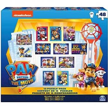 Set de 12 rompecabezas Paw Patrol en 1, incluye piezas de 25, 48 y 100