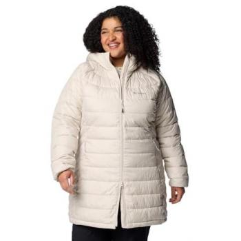 Columbia Women's Powder Lite™ II Mid Insulated Puffer Jacket - Beige and Dark Stone