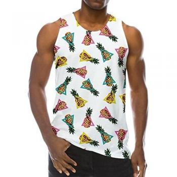 RAISEVERN piña 3D impresión patrón Divertido Realista fobric Gimnasio Camisetas para Hombres XX-Grande