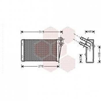 Van Wezel 43006228 intercambiador de calor para sistema de calefacción