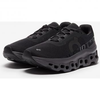 On Running Cloudmonster Women's Performance Sneakers - Black/Grey, Size 37.5