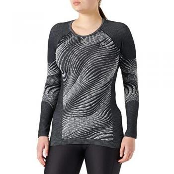 Camiseta de Manga Larga Odlo Blackcomb Eco para Mujer (Negro/Tinte Espacial)