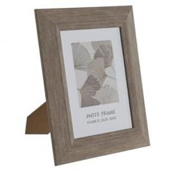 Marco de Fotos Home ESPRIT Natural Cristal Poliestireno 21,4 x 1,8 x 26,5 cm