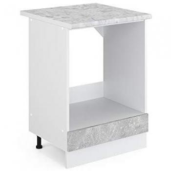 Mueble bajo universal R-Line de hormigón, 60 cm con gran nicho y encimera Vicco