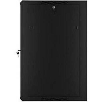 Armario Lanberg Mural Rack 19 18U 600 Flat Pack Ensamblaje Rápido Negro