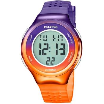 Reloj Calypso Color Splash K5841/3 con correa de caucho naranja