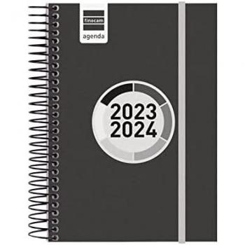 Agenda Escolar Finocam 8º Día Página Label Negro 2023-2024