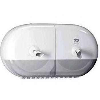 Tork SmartOne® los mini dispensadores de papel rollo de papel higiénico doble, blanco