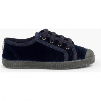 Zapatillas de lona de niños en terciopelo con cordones