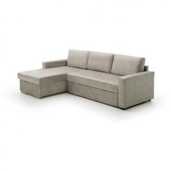 Sofá Cama Chaise Longue Isabella Económico Izquierda Gris 236x146x85