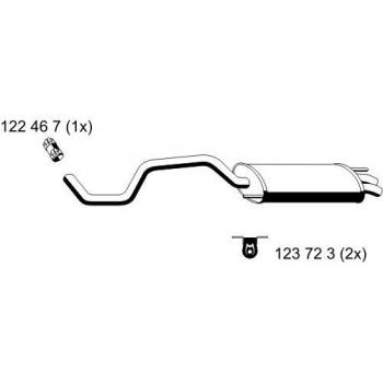 Silenciador trasero ERNST 131056 para Volkswagen Polo III (3/5 puertas)