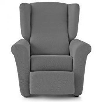 Eiffel Textile Rennes Funda Sofá Algodón Gris 55 x 195 x 2 cm Sillón Relax