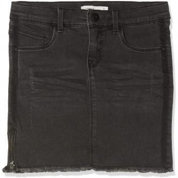 NAME IT Nkfsalli Dnmaclika 6102 Skirt, Falda para Niñas, Gris Dark Grey Denim, 164