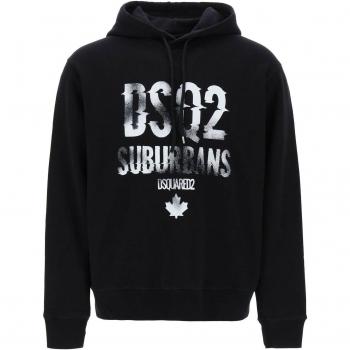 Dsquared2 Men's Suburbans Cool Fit Sweatshirt in Nero | Size Large | S74GU0757D25004