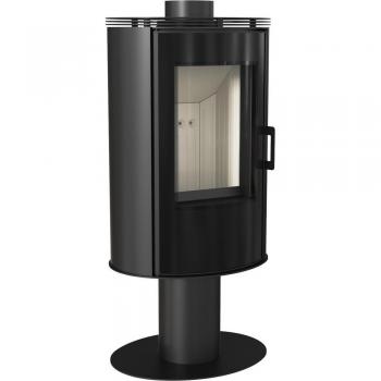 Estufa de leña giratoria de acero con vidrio AB S/N/O/DR/GLASS 8 kW