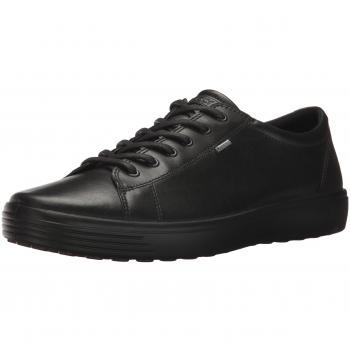 ECCO Men's Soft 7 Low Waterproof Fashion Sneaker, Black, Size 10-10.5