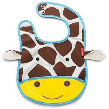 Skip Hop Zoo Jirafa bolsa Bib - babero con la bolsa