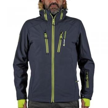 Peak Mountain Casada Softshell Jacket with Faux Fur