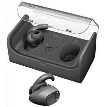 Trust Urban Duet - Auriculares de botón inalámbricos con Bluetooth, Color Negro