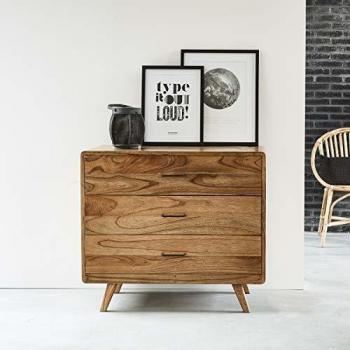 Cómoda de Madera Maciza de Mindi 90 cm BERAH GETAH