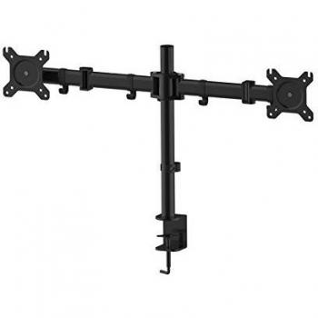 HFTEK® HF29DB Soporte para 2 Monitor Desk Mount Bracket Soporte de Escritorio para Pantalla 13 - 27 Pulgada con VESA 75/100