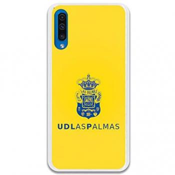 Funda Oficial Las Palmas para Samsung Galaxy A50 - Escudo Azul con Fondo Amarillo