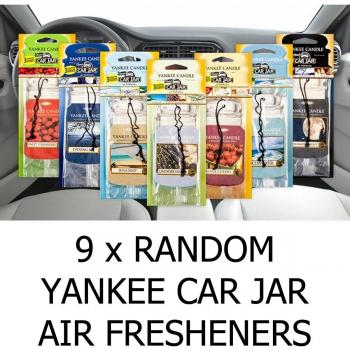 AMAZING VALUE PACK 9 x Assorted Yankee Candle Car Jar Air Hanging Air Fresheners by Yankee Candle