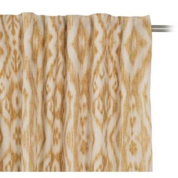Cortina Estampada Blanco Mostaza 140 x 270 cm