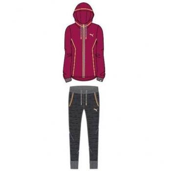 Puma Womens Hooded Suit Fleece Chándal, Womens Hooded Suit Fleece, Magenta Purple, L
