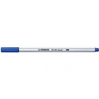 Marcador STABILO Pen 68 brush con punta de pincel para trazos variables - color azul ultramarino