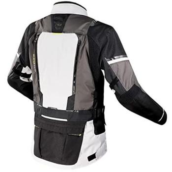 Chaqueta textil de moto LS2 Norway - Protección Resistente Al Agua, Impermeable, Color Negro Gris Amarillo, Talla L