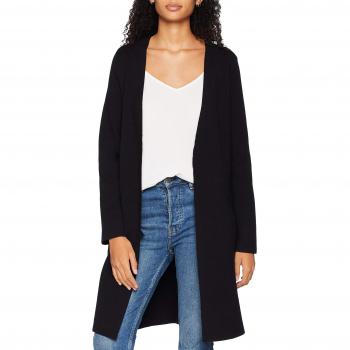 Vila Clothes Violivina Knit L/s Coatigan-Noos, Chaqueta Punto para Mujer, Negro Black, 40