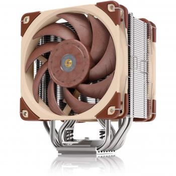 Noctua NH-U12A Disipador de CPU 120mm, Sistema de Refrigeración para Computadora, Enfriador para Procesador, 12cm, Color Beige y Marrón, Plata, Hasta