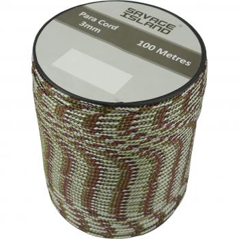 Savage island – Bobina de hilo Para Cord de 3 mm, 100 m, Silver Birch
