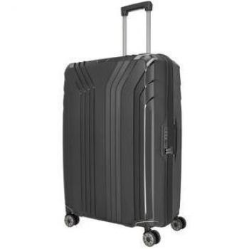 Travelite Elvaa 4-Wheel Hard Shell Trolley L Black - 102L with TSA Lock