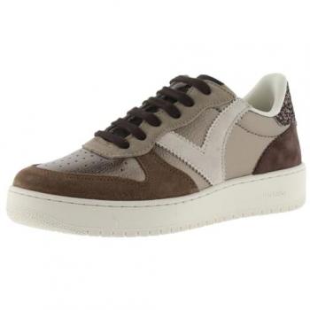 Victoria Madrid Metallic Suede Women's Sneakers in Bronze/Brown, Size 38