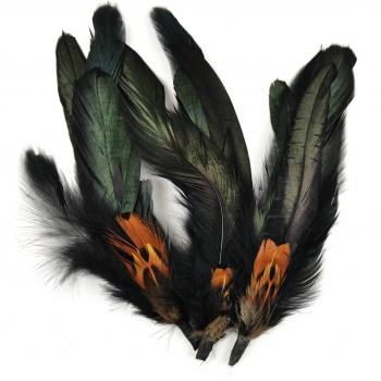 Touch of Nature 3 púas de plumas naturales con lazo de nailon para cóctel con cuello anular para artes y manualidades, 5.5 pulgadas