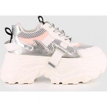 Zapatillas altas de mujer con plataforma esculpida y cierre de cordones