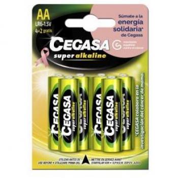 Blister 4+2 Pilas Cegasa Super Alcalina AA LR6