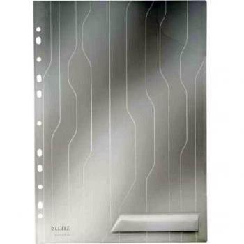 Leitz Dossier Combifile A4, Blanco Transparente Mate, Abertura Superior Izquierda, Polipropileno de 200 Micras, Pack de 5, 47260003