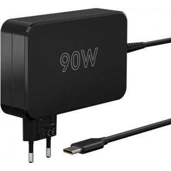 Cargador USB-C para Laptops Goobay 65420, 90W, Rápido, Negro