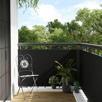 Toldo para balcón ratán sintético 1000x90 cm color antracita, marrón y negro, marrón claro, perfecto para plantas y animales, múltiples usos malla para ventilación, seguridad, ventana, jardín